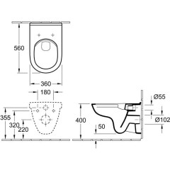Унитаз Villeroy & Boch O.novo 5660 HR01 DirectFlush подвесной