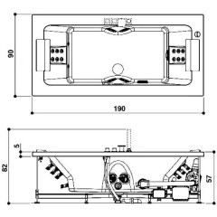 Ванна акриловая Jacuzzi Sharp Double 190 DX