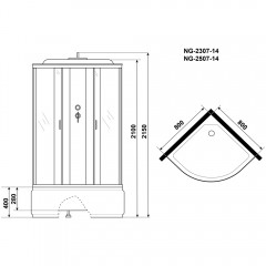 Душевая кабина Niagara Classic NG-2307-14
