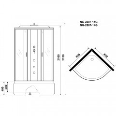 Душевая кабина Niagara Classic NG-2307-14G