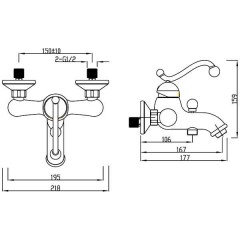 Набор для ванной комнаты Gro Welle MSK721 + MSK951 + MSK961