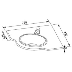 Столешница Aquanet Ринконера 70 травертино 00180081