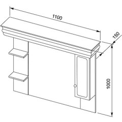 Зеркало-шкаф Aquanet Греция 110 белый 00171544