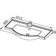 Раковина мебельная Aquanet Shenxin 100 (0100А) 00170122