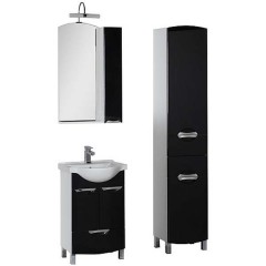 Зеркало-шкаф Aquanet Асти 55 черный 00180074