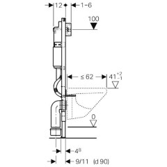 Инсталляция Geberit Duofix 458.124.21.1 + унитаз SSWW CT2038 (CT4455) ReemFree с сиденьем