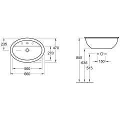 Раковина Villeroy & Boch Loop&Friends 515560R1