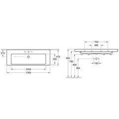 Раковина мебельная Villeroy & Boch Subway 2.0 7176D0R2