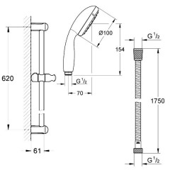 Набор для ванной комнаты Grohe BauCurve 122251