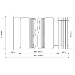 Гофра для унитаза McAlpine WC-F23R