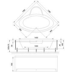 Ванна акриловая Royal Bath Fanke RB581200 140x140