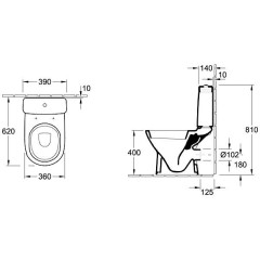 Унитаз Villeroy & Boch O.novo 56891001