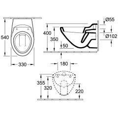 Унитаз подвесной Villeroy & Boch O.novo 760210R1