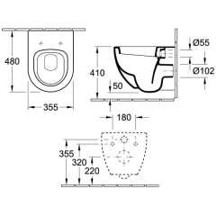 Унитаз подвесной Villeroy & Boch Subway 660410R1