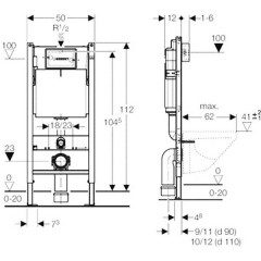 Инсталляция Geberit Duofix 458.124.21.1 + унитаз Ifo Sjoss RP313200600 Rimfree с сиденьем