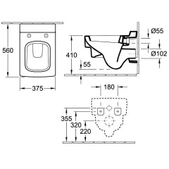 Унитаз подвесной Villeroy & Boch Memento 56281001
