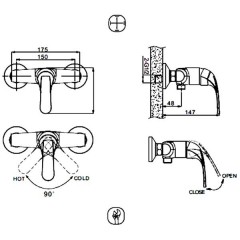 Смеситель для душа Bravat Fit F9135188CP-01-RUS