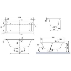 Ванна акриловая Villeroy & Boch Architectura UBA180ARA2V-01