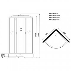 Душевая кабина Niagara Classic NG-3503-14G