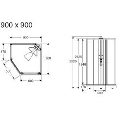 Душевая кабина IDO Showerama 8-5 90x90 стекло прозрачное, профиль белый 4985022909