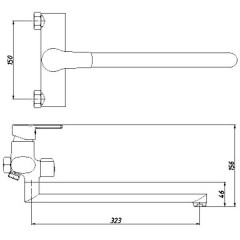 Смеситель универсальный Rossinka Silvermix J35-32