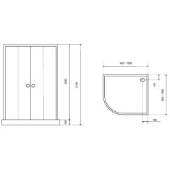 Душевая кабина Aqualux AQ-41700GM (Wh) Idro