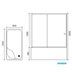 Душевой угол Royal Bath RB8120BP-C L