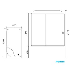 Душевая кабина Royal Bath RB8100BP3-BT L