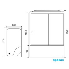 Душевая кабина Royal Bath RB8100BP3-BT R