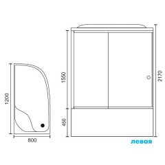 Душевая кабина Royal Bath RB8120BK1-T L