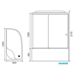 Душевая кабина Royal Bath RB8120BK3-WT L