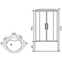 Душевая кабина Royal Bath RB100NRW-C