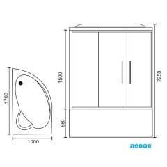 Душевая кабина Royal Bath RB170ALP-T L