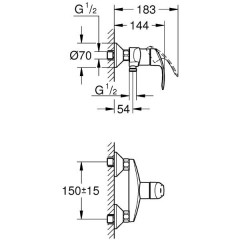 Набор для ванной комнаты Grohe Eurosmart 124410