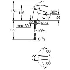 Набор для ванной комнаты Grohe Eurosmart Grohtherm 800 124422