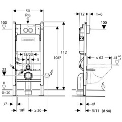 Инсталляция Geberit Duofix 458.124.21.1 + унитаз Ideal Standard Tesi AquaBlade T007901 с сиденьем