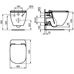 Инсталляция Geberit Duofix 458.124.21.1 + унитаз Ideal Standard Tesi AquaBlade T007901 с сиденьем
