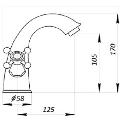 Смеситель для раковины Magliezza Bianco 50107-br