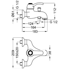 Смеситель для ванны Sturm Rosie ST-ROS-23060-BR