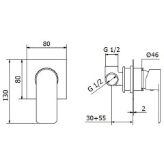 Смеситель для душа встраиваемый Sturm Stern ST-STE-64070-CR