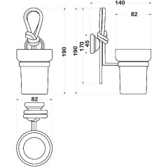 Стакан настенный Sturm Merilyn LUX-MER-EL114-BR