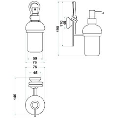 Дозатор жидкого мыла настенный Sturm Merilyn LUX-MER-EL314-BR