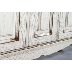 Тумба с раковиной ASB-Woodline Верона 85 бежевый массив ясеня