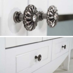 Тумба с раковиной ASB-Woodline Флоренция 85 белый массив ясеня