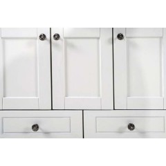 Тумба с раковиной ASB-Woodline Флоренция 85 белый массив ясеня
