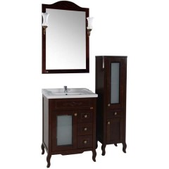 Тумба с раковиной ASB-Woodline Флоренция квадро 60 бук тироль массив ясеня