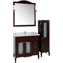 Тумба с раковиной ASB-Woodline Флоренция квадро 80 бук тироль массив ясеня