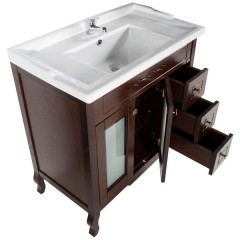 Тумба с раковиной ASB-Woodline Флоренция квадро 80 бук тироль массив ясеня