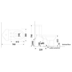 Унитаз угловой Creo Project PR1002P + PR1003C