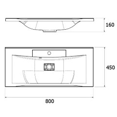 Комплект мебели Opadiris Smile Санторини 80 серый